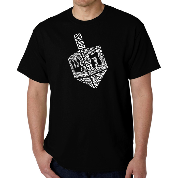 Hanukkah Dreidel - Mens Word Art T-Shirt