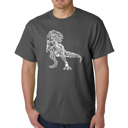 Gray XXXL Mens Word Art T-shirt - Dino Pics