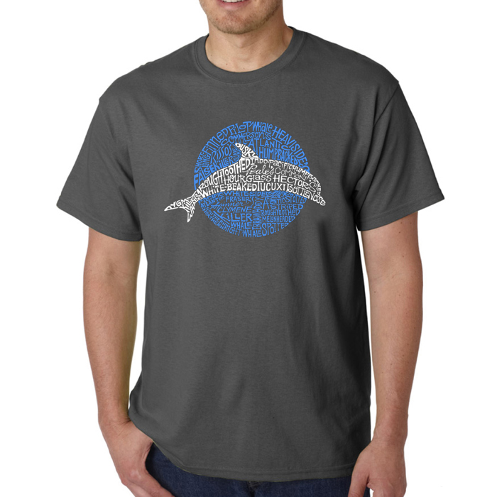 Mens Word Art T-shirt - Species of Dolphin