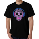 Black XL Mens Word Art T-shirt - Styles of EDM Music