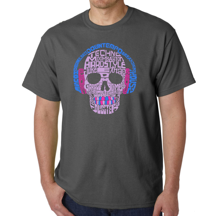 Mens Word Art T-shirt - Styles of EDM Music