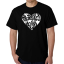 Black Small Halloween Heart - Mens Word Art T-Shirt