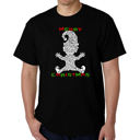 Black XL Christmas Elf - Mens Word Art T-Shirt