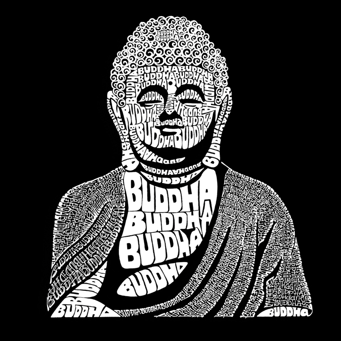 Mens Word Art T-shirt - Buddha