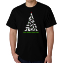 Black Small Here Comes Santa Paws - Mens Word Art T-Shirt