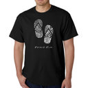 Black Medium Mens Word Art T-shirt - BEACH BUM