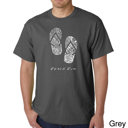 Gray Large Mens Word Art T-shirt - BEACH BUM