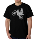 Black XL Mens Word Art T-shirt - Freestyle Motocross - FMX