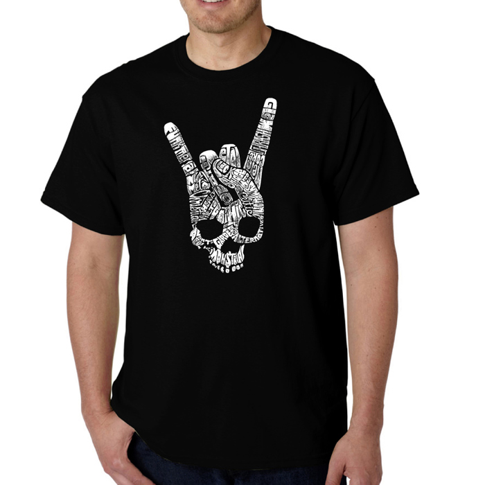 Mens Word Art T-shirt - Heavy Metal Genres