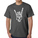 Gray XL Mens Word Art T-shirt - Heavy Metal Genres