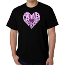 Black XXXXL Forever In Our Hearts - Mens Word Art T-Shirt