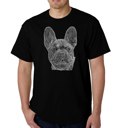 Black XL Mens Word Art T-shirt - French Bulldog