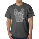 Gray XL Mens Word Art T-shirt - French Bulldog