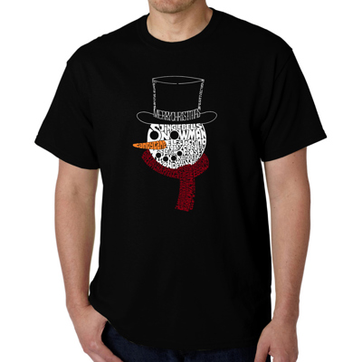 Snowman Face - Mens Word Art T-Shirt