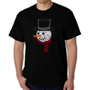 Black XXXXL Snowman Face - Mens Word Art T-Shirt