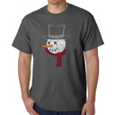 Gray Medium Snowman Face - Mens Word Art T-Shirt