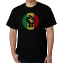 Black XXL Mens Word Art T-shirt - Get Up Stand Up