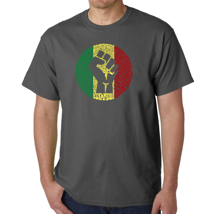 Mens Word Art T-shirt - Get Up Stand Up