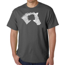 Gray XXL Girl Horse - Mens Word Art T-Shirt