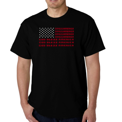 Mens Word Art T-shirt - God Bless America
