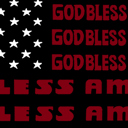  Mens Word Art T-shirt - God Bless America
