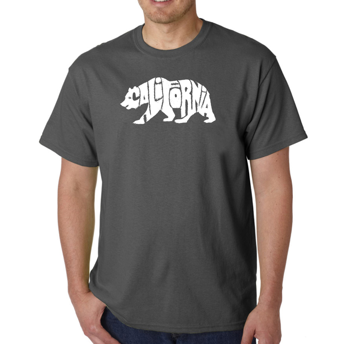 Mens Word Art T-shirt - California Bear