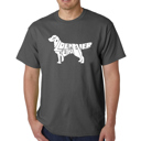 Gray XL Mens Word Art T-shirt - Golden Retreiver