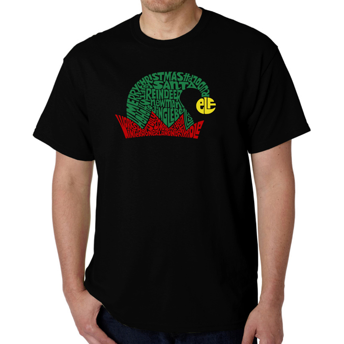 Christmas Elf Hat - Mens Word Art T-Shirt