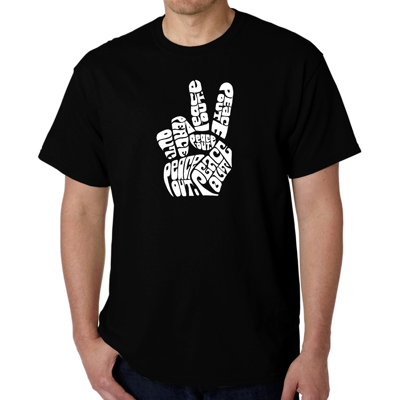 Mens Word Art T-shirt - Peace Out