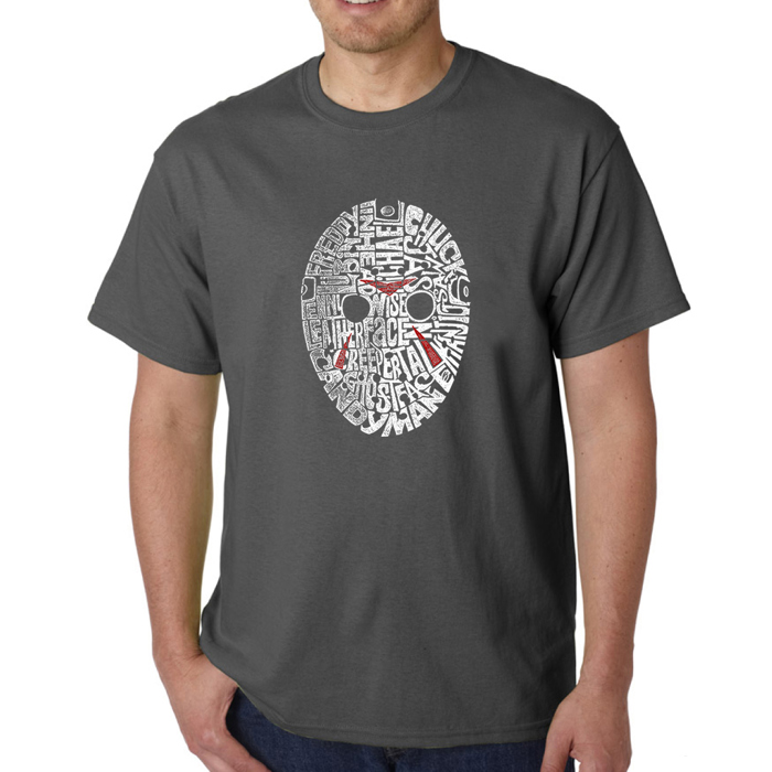 Mens Word Art T-shirt - Slasher Movie Villians