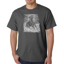 Gray Medium Mens Word Art T-shirt - POPULAR HORSE BREEDS