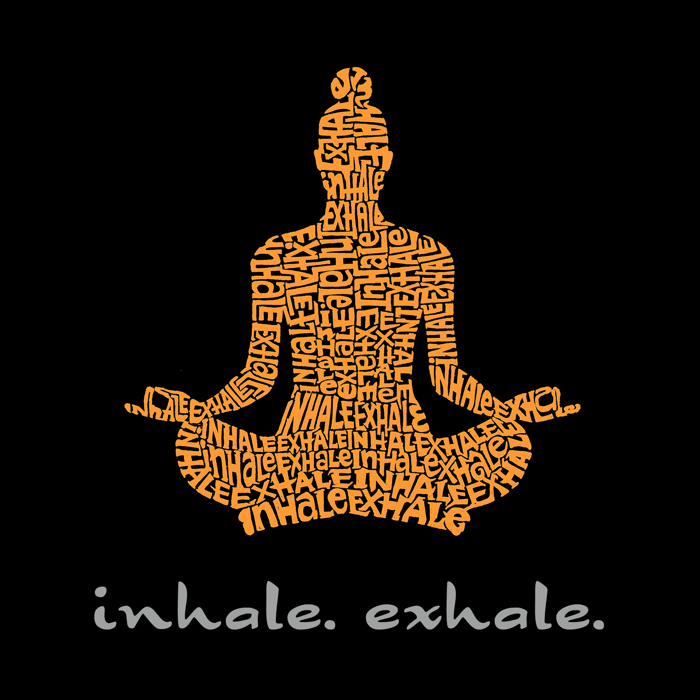 Mens Word Art T-shirt - Inhale Exhale