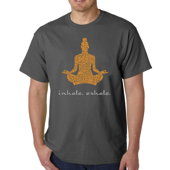 Mens Word Art T-shirt - Inhale Exhale