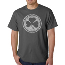 Gray Medium Mens Word Art T-shirt - LYRICS TO WHEN IRISH EYES ARE SMILING
