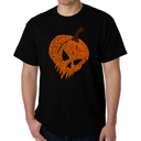 Black XXXXL Evil Pumpkin - Mens Word Art T-Shirt