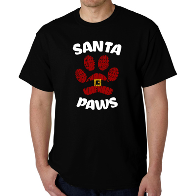 Santa Paws - Mens Word Art T-Shirt