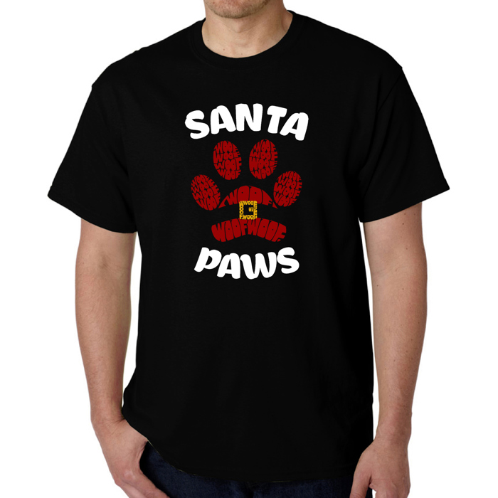 Santa Paws - Mens Word Art T-Shirt