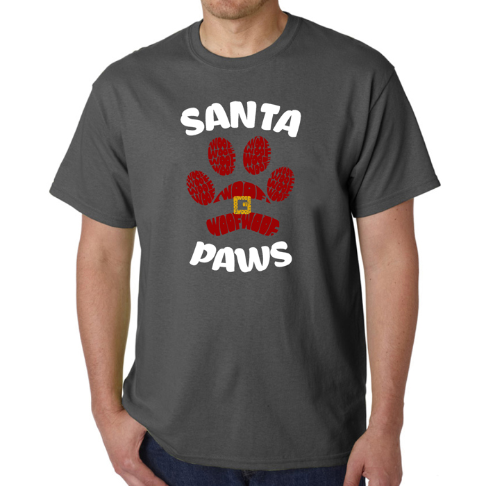 Santa Paws - Mens Word Art T-Shirt
