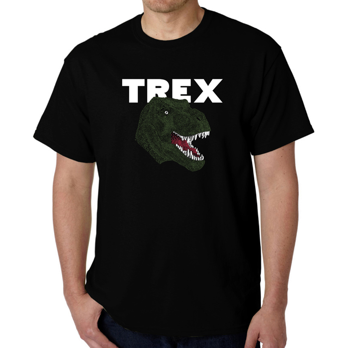 Mens Word Art T-shirt - T-Rex Head