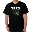 Black Medium Mens Word Art T-shirt - T-Rex Head