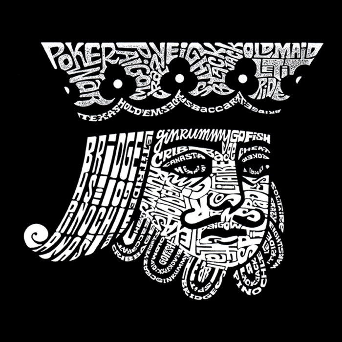 Mens Word Art T-shirt - King of Spades