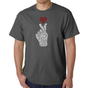 Gray XXXL Mens Word Art T-shirt - K-Pop