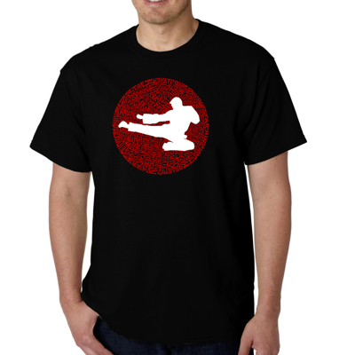 Mens Word Art T-shirt -Types of Martial Arts