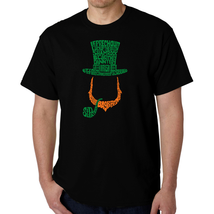 Mens Word Art T-shirt - Leprechaun
