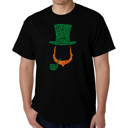 Black XXXXL Mens Word Art T-shirt - Leprechaun