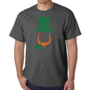 Gray XXXXL Mens Word Art T-shirt - Leprechaun