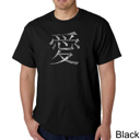 Black Medium Mens Word Art T-shirt - The Word Love in 44 Languages