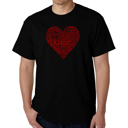 Black XL Love Yourself - Mens Word Art T-Shirt