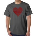 Gray XXL Love Yourself - Mens Word Art T-Shirt