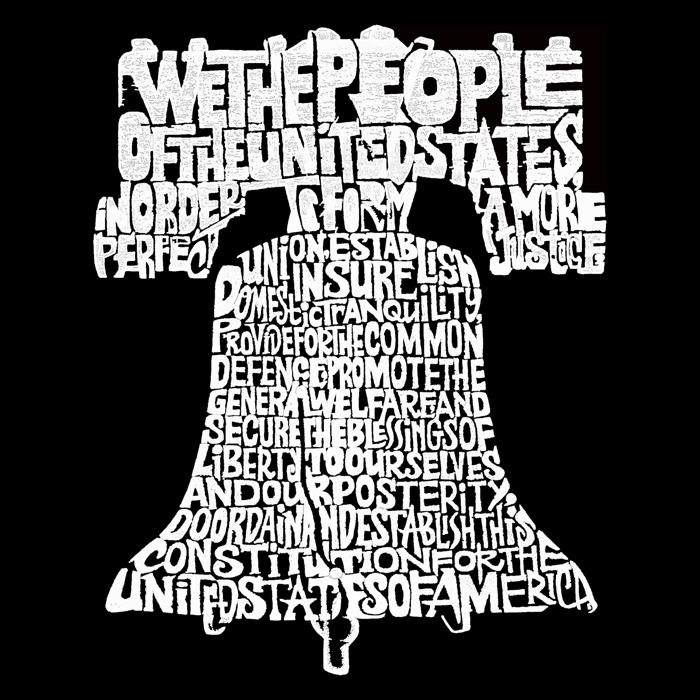 Mens Word Art T-shirt - Liberty Bell
